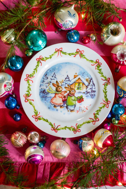 Amy Swann X Fortnum & Mason ~ 'Christmas Tales' ~ Fine Bone China Plate