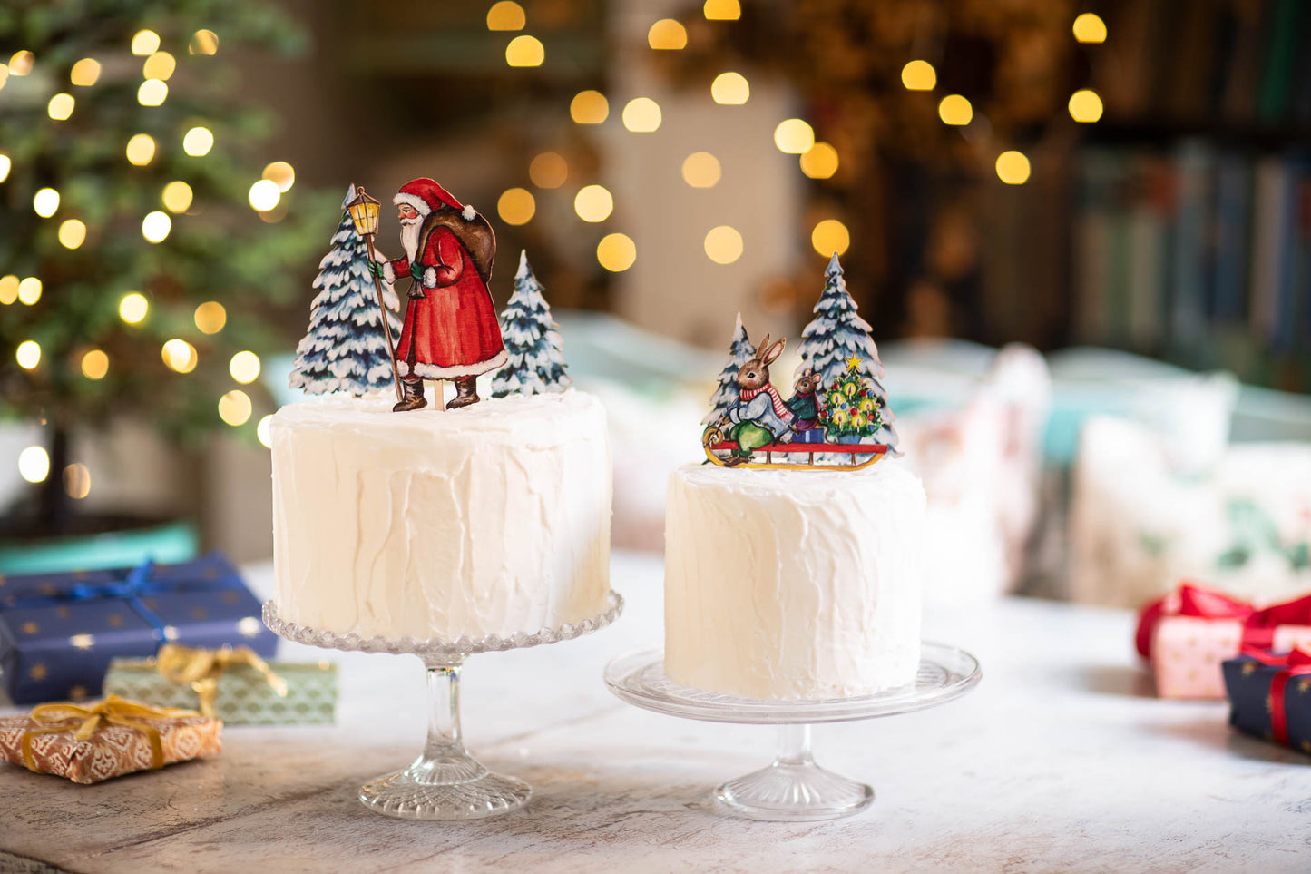 Father Christmas- Wooden Cake Topper