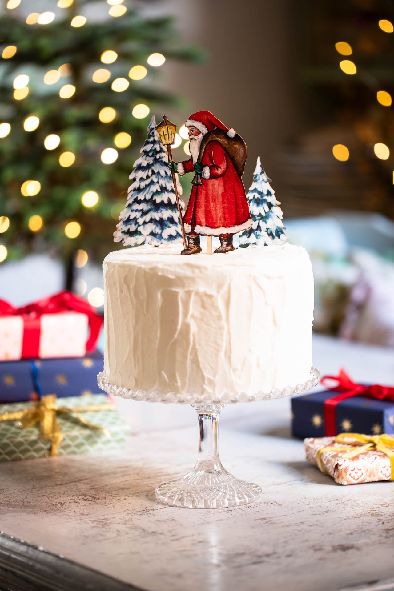 Father Christmas- Wooden Cake Topper