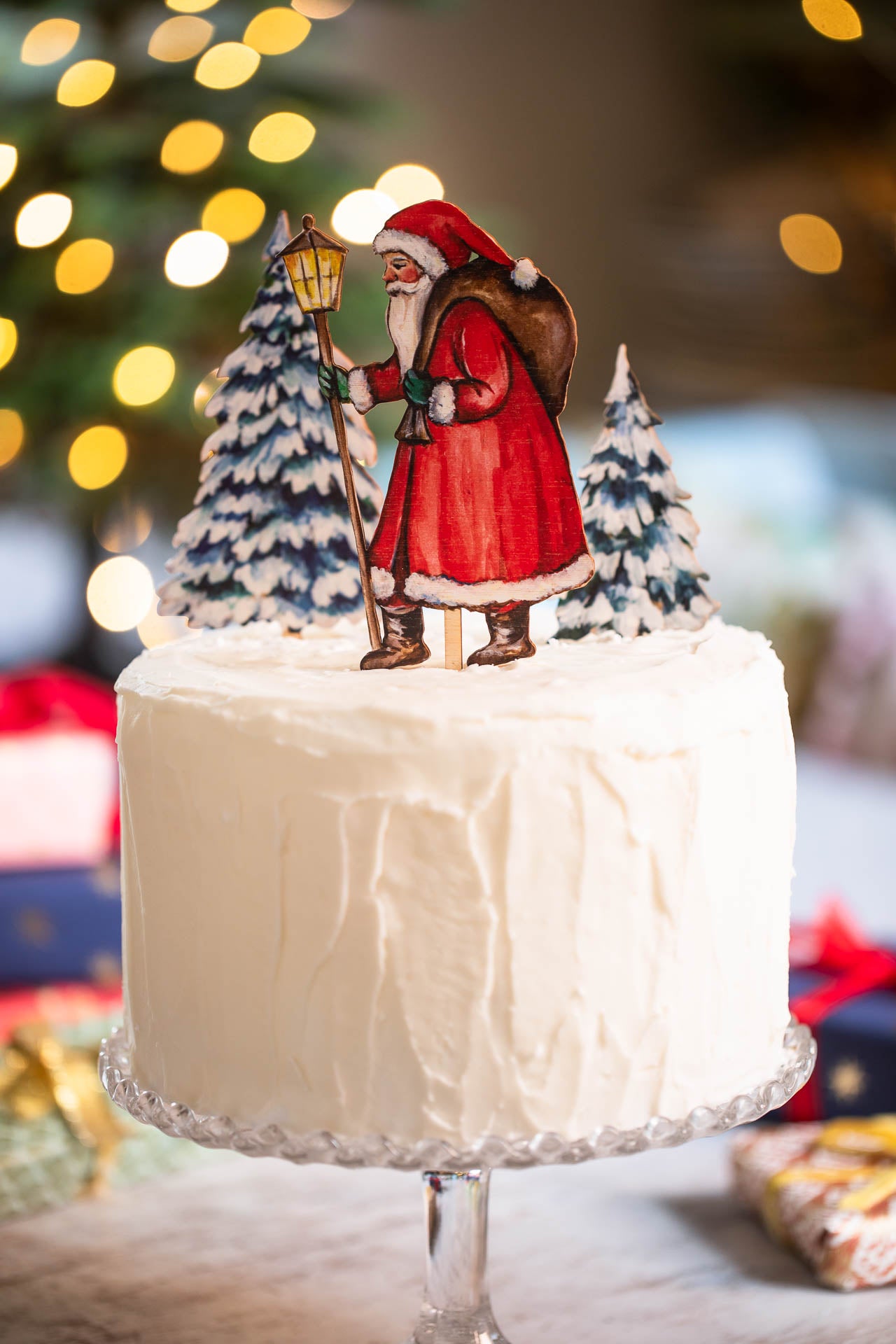 Father Christmas- Wooden Cake Topper