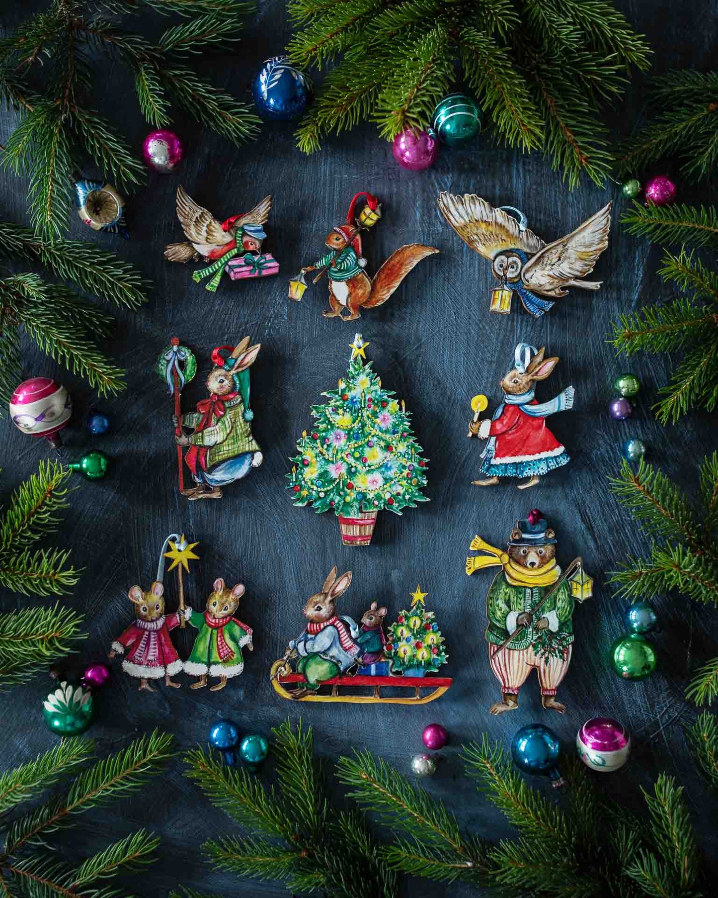 The Perfect Christmas Tree ~ Fortnum & Mason X Amy Swann ~ Hanging Wooden Decoration