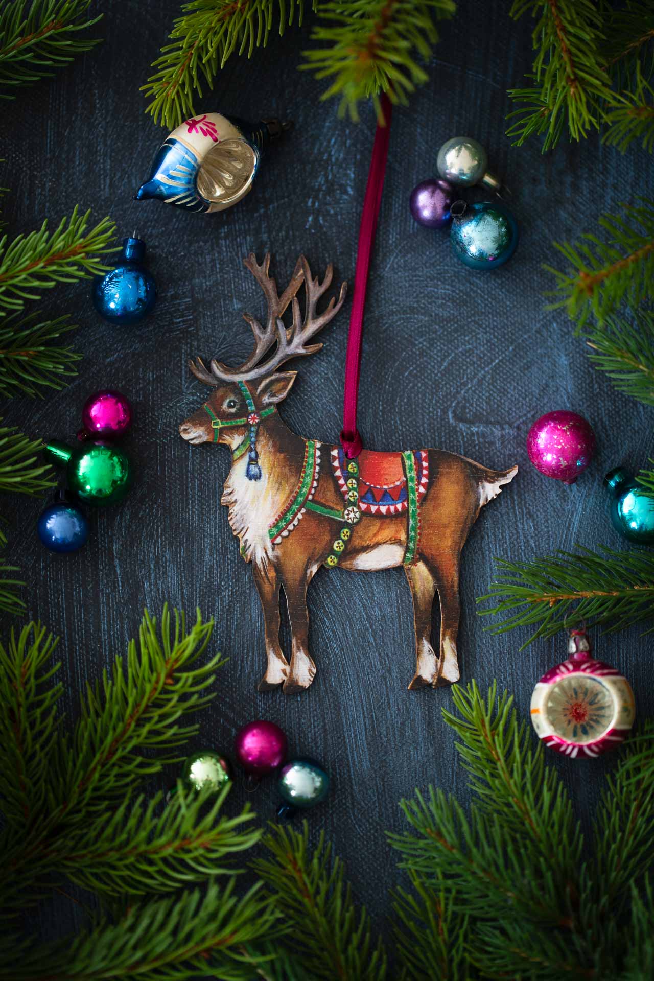 Reindeer- Hanging Wooden Decoration