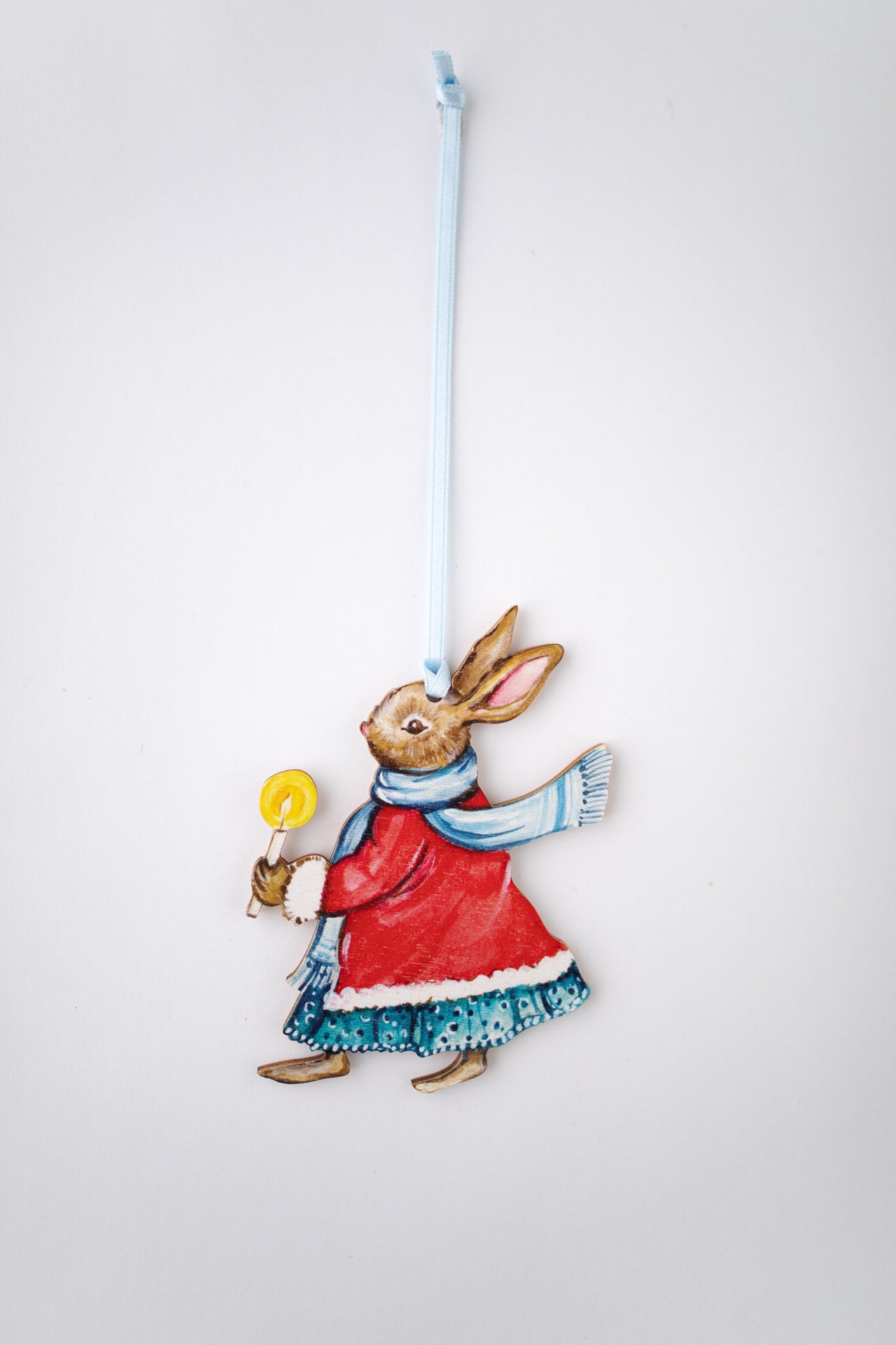 Christmas Girl Bunny with Candle ~Fortnum & Mason X Amy Swann ~ Hanging Christmas Decoration