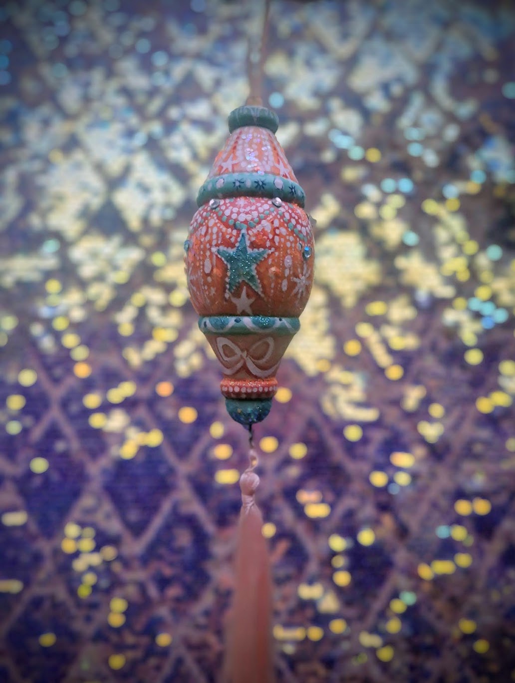 Life of a Showgirl ~ Hand Painted Wooden Bauble