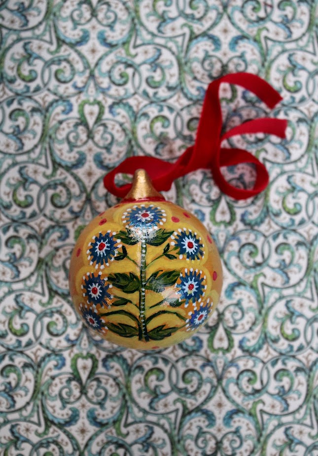 Francesca ~ Hand Painted Ceramic Bauble