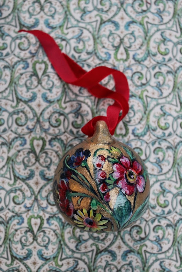 Agatha ~ Hand Painted Ceramic Bauble